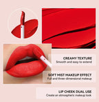 MLSMILE 6-Color Velvet Matte Lip Glaze – Waterproof, Long-Lasting, Non-Stick Lip Tint