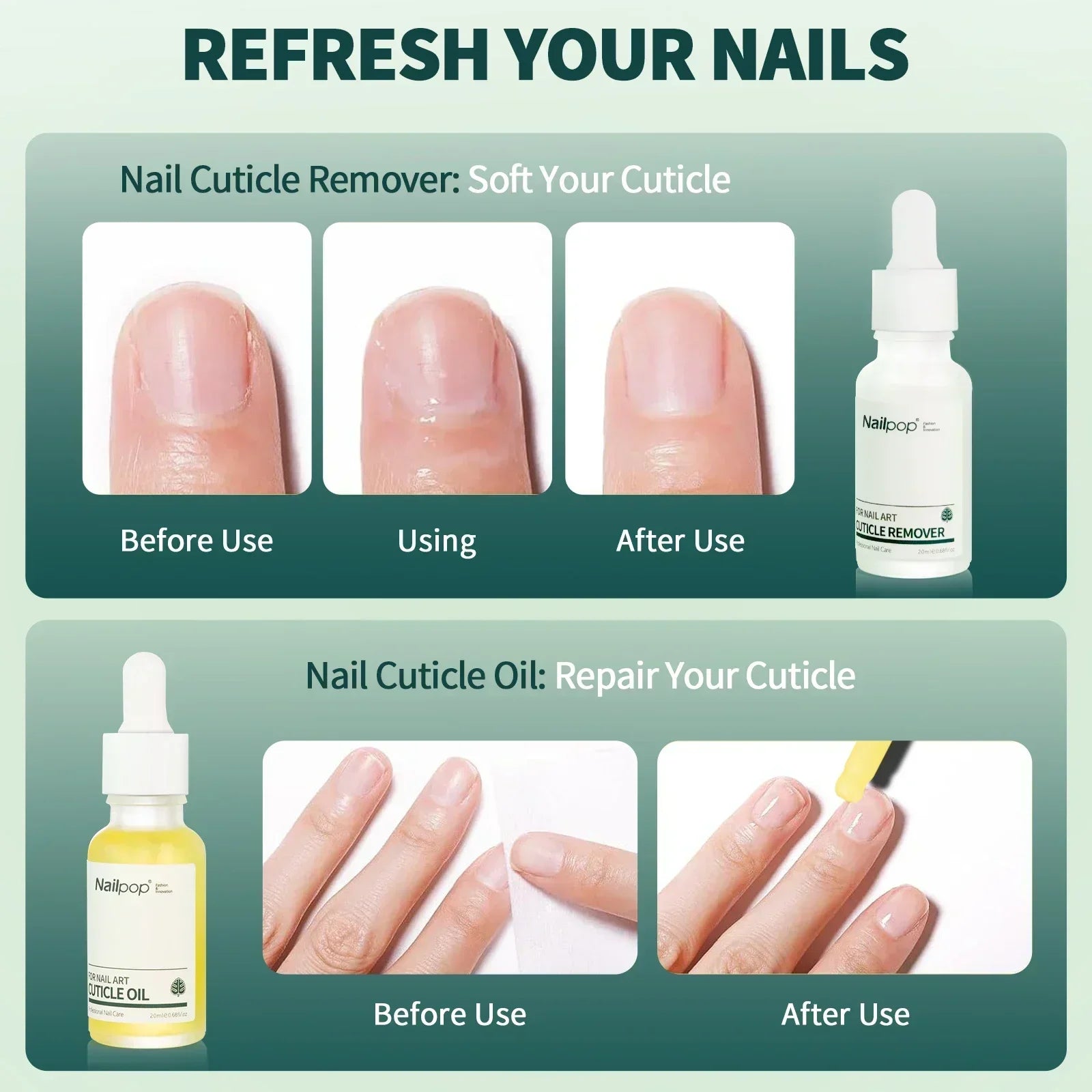 Cuticle Remover & Oil Repair Nail Care Kit – Nail Treatment for Damaged Nails & Dead Skin Removal