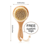 Deep Pore Face Cleansing Brush – Professional Fiber Exfoliating Brush with Wooden Handle