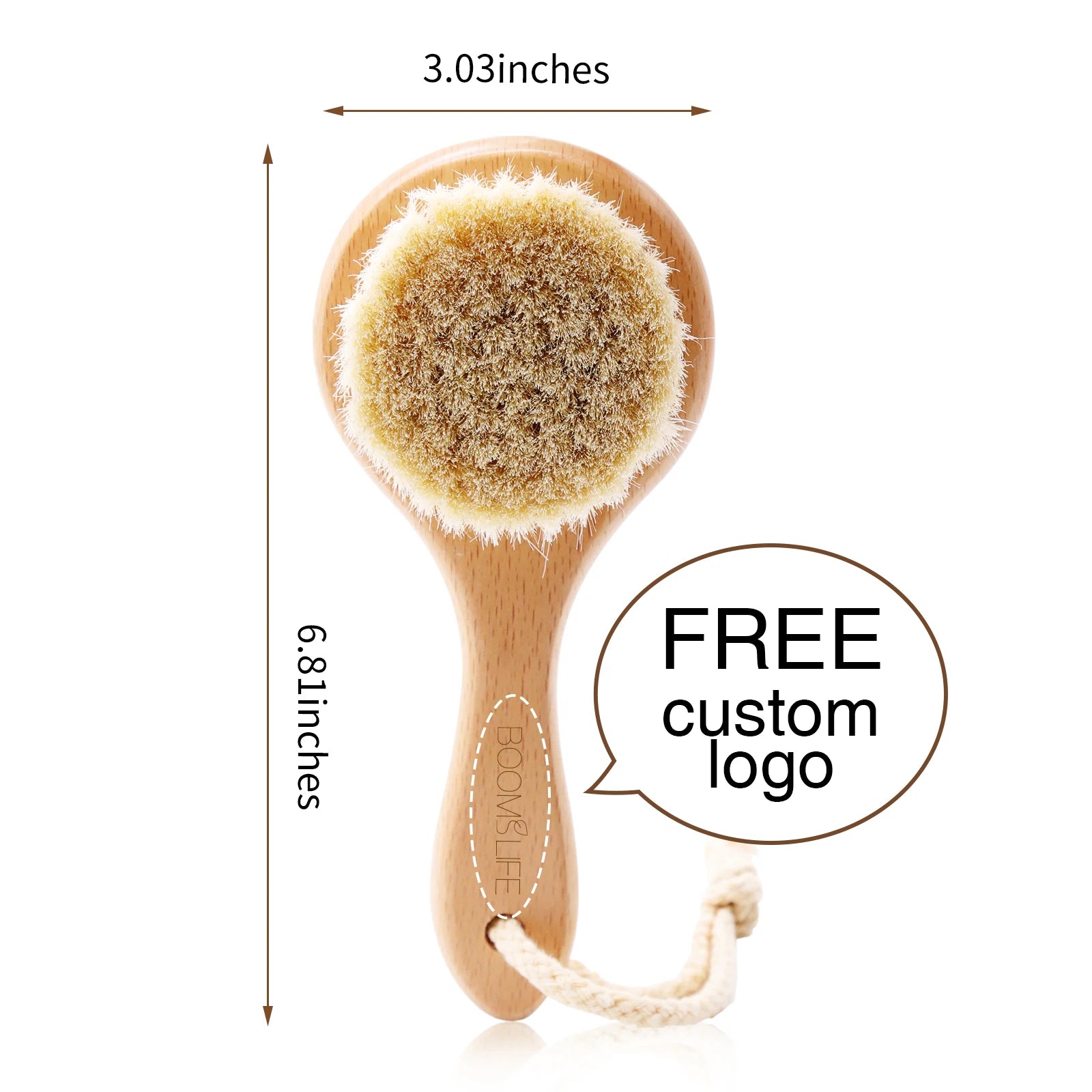 Deep Pore Face Cleansing Brush – Professional Fiber Exfoliating Brush with Wooden Handle