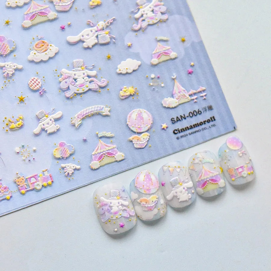 5D Anime Nail Stickers – Hello Kitty, Kuromi & Cinnamoroll