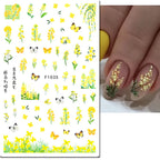 3D Floral & Butterfly Nail Art Stickers