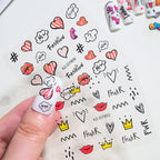 30pcs Cartoon Animal Nail Stickers – Cat & Dog Graffiti Decals