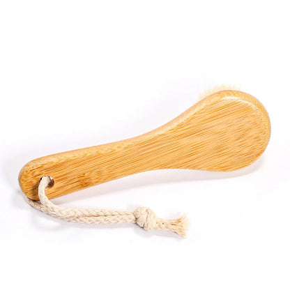 1Pc Facial Cleansing Brush – Soft Bamboo Hair Face Brush for Deep Cleaning, Gentle Massage & Portable Skincare