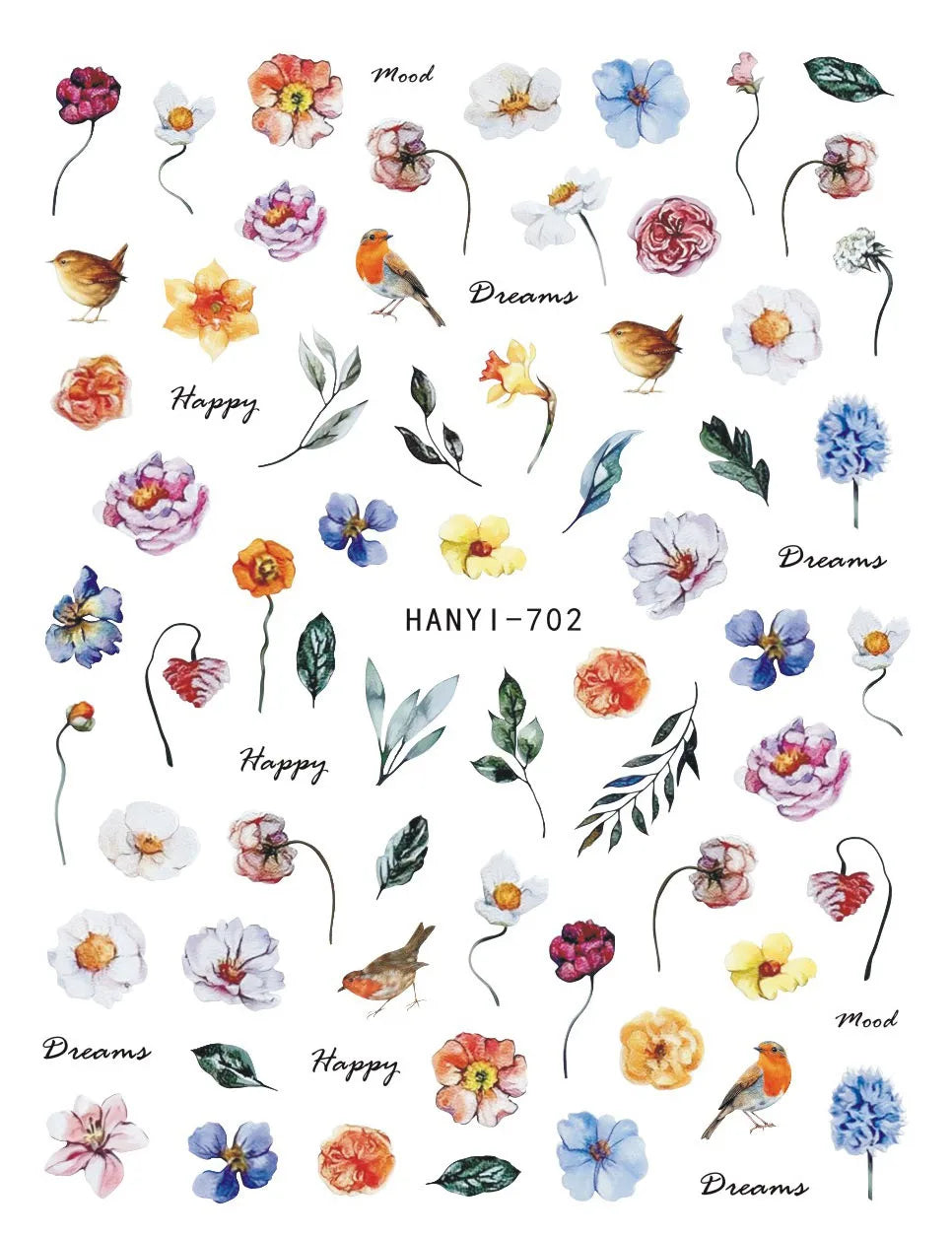 3D Floral & Butterfly Nail Art Stickers
