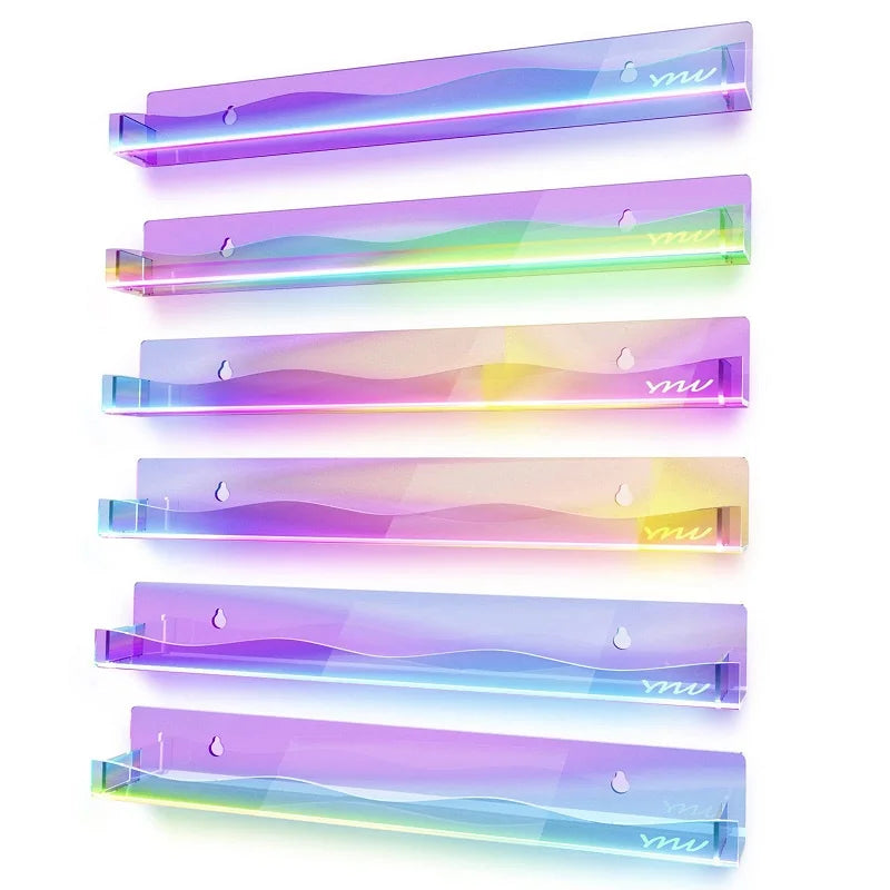 Wall-Mounted Acrylic Display Rack – 2/4pcs for Nail Polish or Vinyl Records
