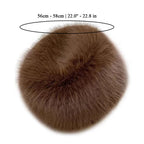 Women’s Faux Fox Fur Winter Hat – Warm Snow Ski Cap, Windproof Russian Style Ear Warmer Bonnet