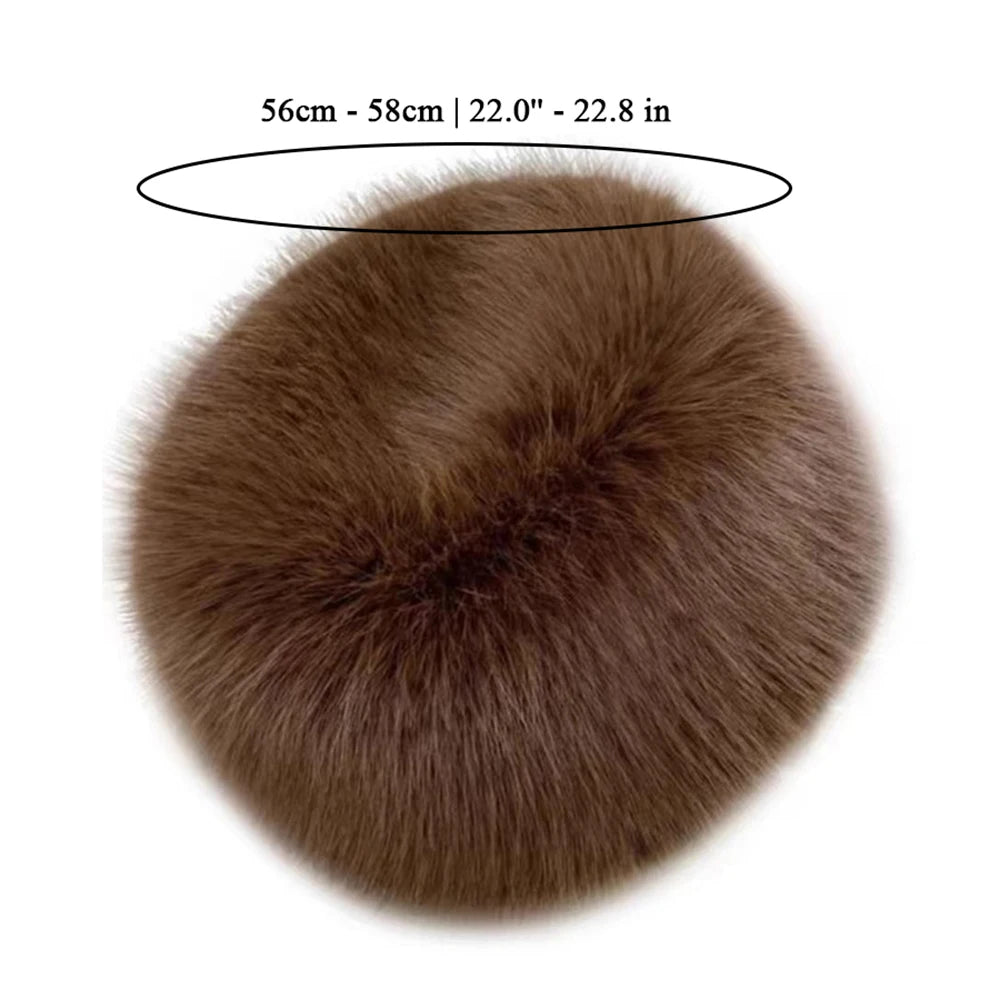 Women’s Faux Fox Fur Winter Hat – Warm Snow Ski Cap, Windproof Russian Style Ear Warmer Bonnet