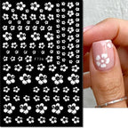 3D Y2K Hibiscus Floral Nail Stickers