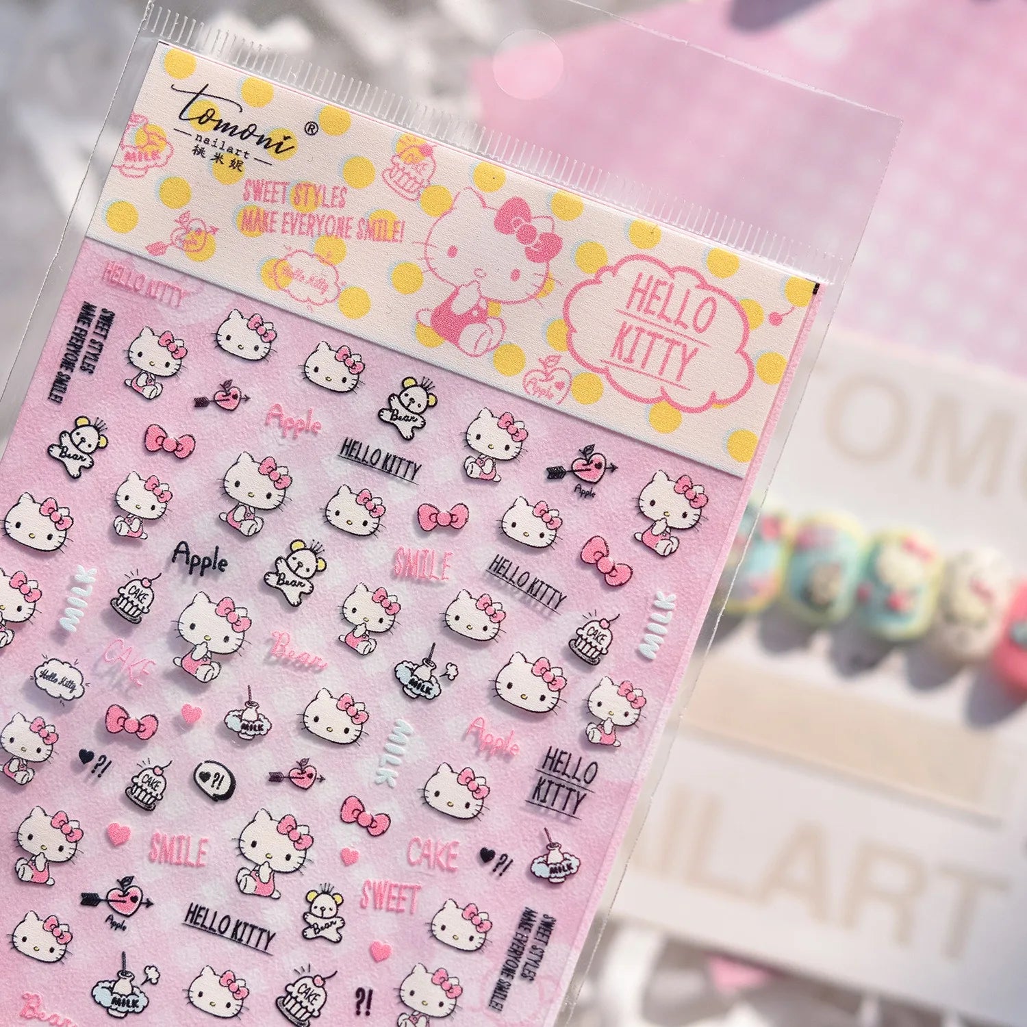5D Anime Nail Stickers – Hello Kitty, Kuromi & Cinnamoroll