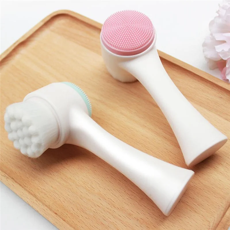 AA20-3D Double-Sided Facial Cleansing Brush – Soft Bristles & Manual Massage