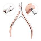 1/3pcs Double-Ended Stainless Steel Cuticle Pusher Set – Dead Skin Remover & Cuticle Scissors, 4pcs Rose Gold Manicure Tools