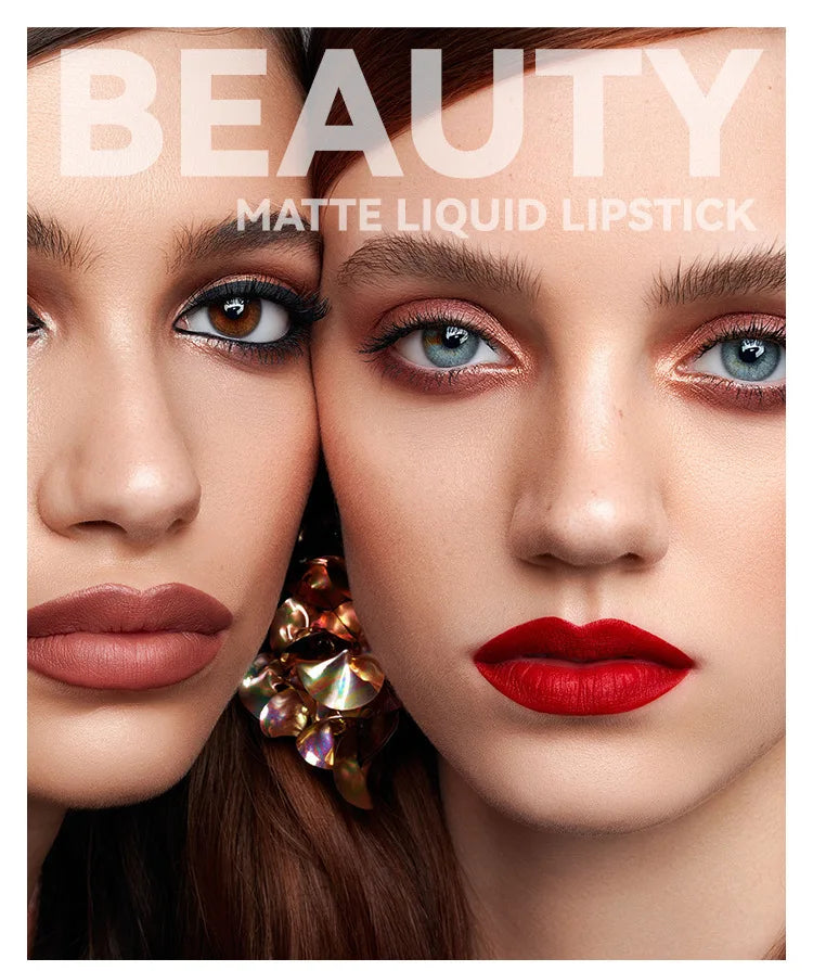 MLSMILE 6-Color Velvet Matte Lip Glaze – Waterproof, Long-Lasting, Non-Stick Lip Tint