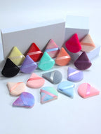 6 Pcs Triangular Makeup Sponge Puffs Soft Skin-Friendly Foundation Blenders for Home or Travel Use