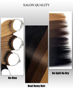 Korean Cotton Thread Tip Hair Extensions – 100% Human Hair, Double Drawn