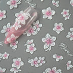 5D Spring Flower Nail Stickers – Embossed Floral Manicure Decals