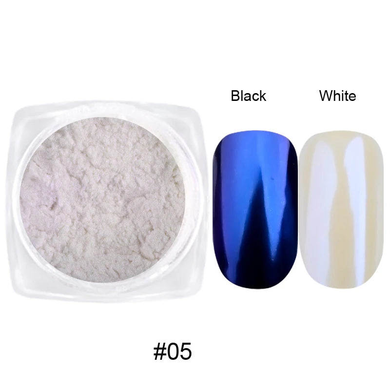 Gold Nail Mirror Glitter Powder – 50 Colors Metallic Chrome Dust Pigment for Gel Polish & Mirror Effect Manicure