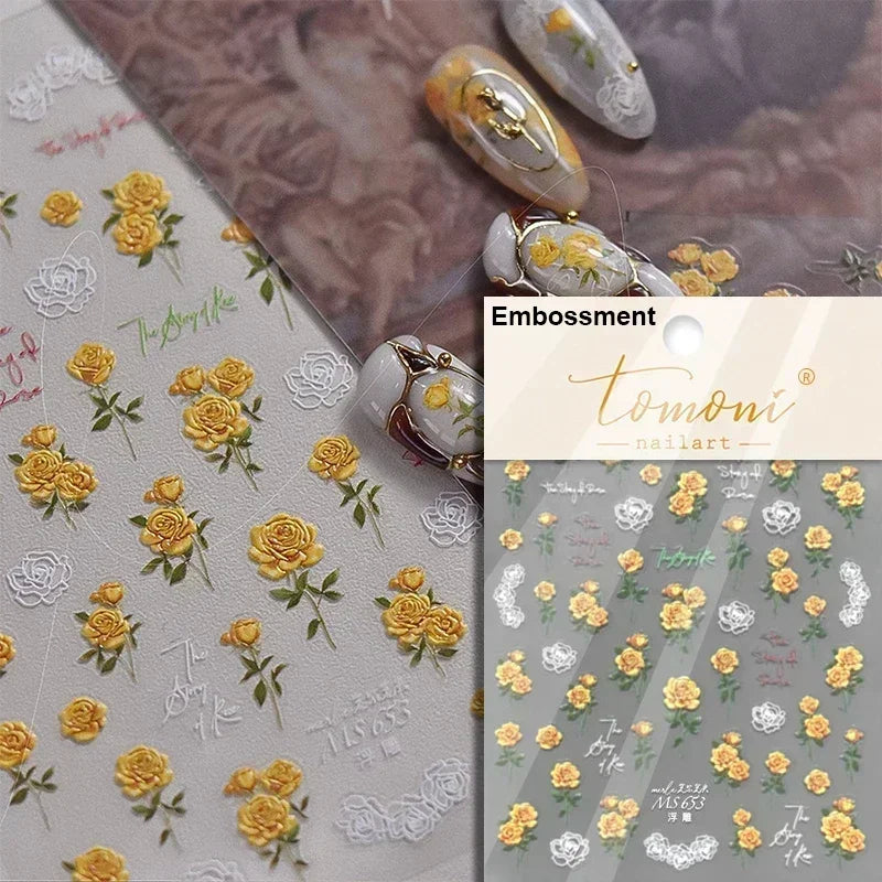 Sunflower & Autumn Harvest Nail Art Stickers