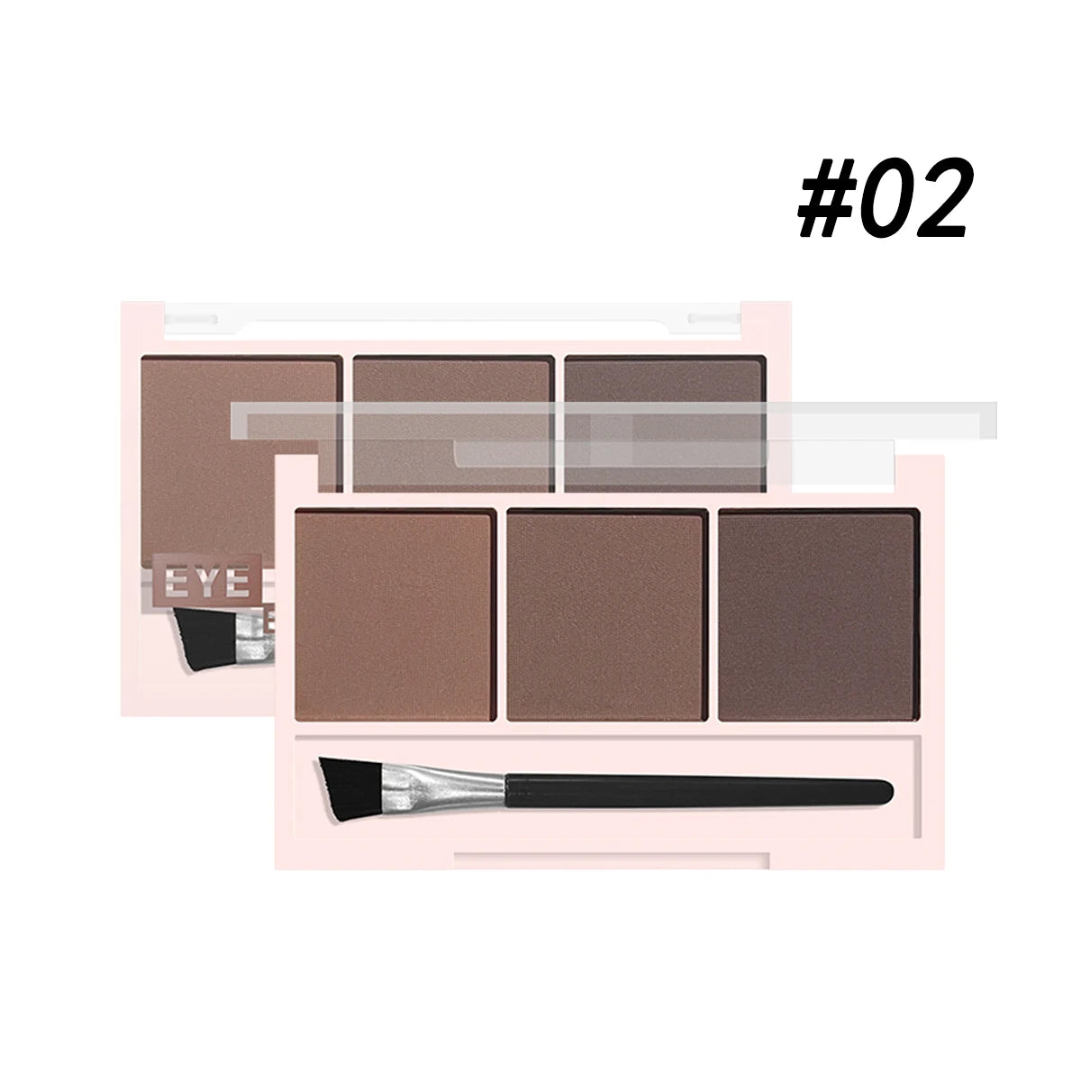3-Color Brow Powder Kit with Brush – Long-Lasting & Natural Finish