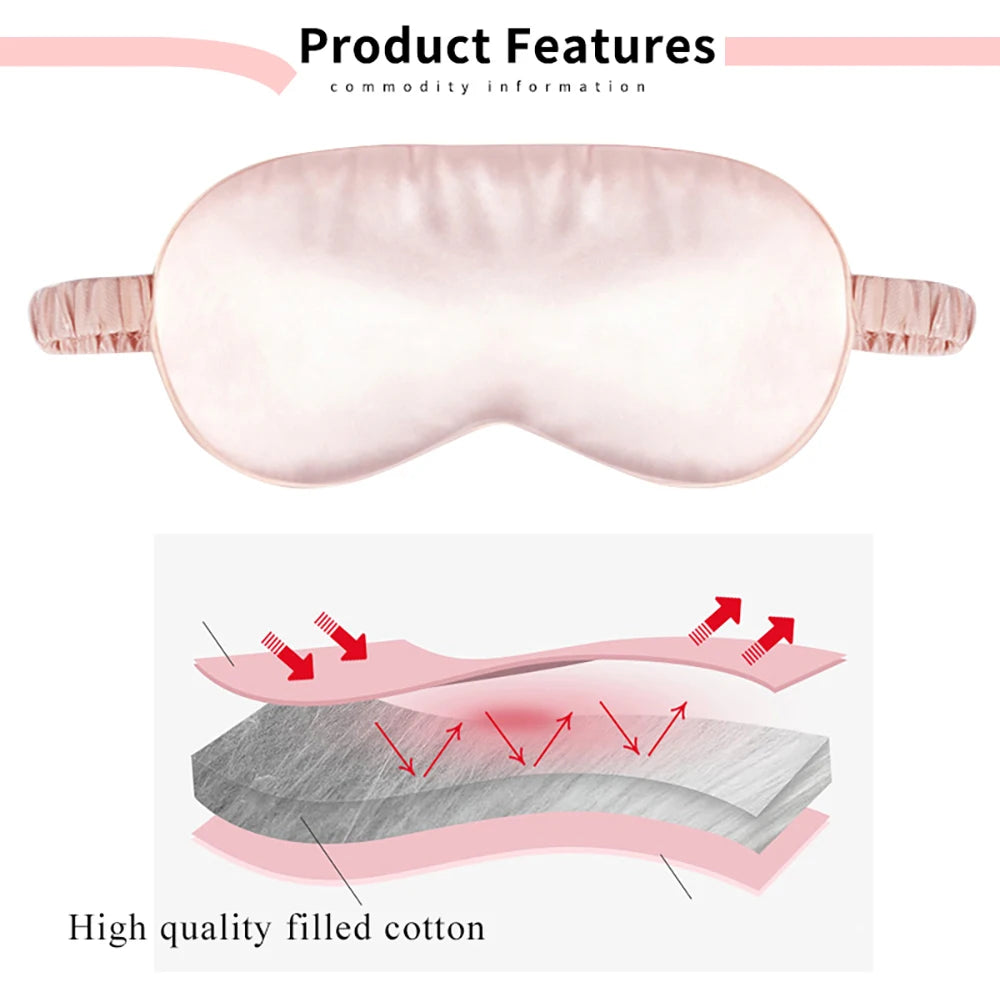 100% Natural Silk Sleeping Eye Mask – Soft Breathable Eyeshade Eye Patch for Comfortable Sleep