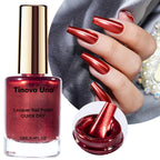 Mirror Effect Metallic Nail Polish – Rose Purple Red Chrome