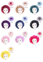 New Women’s Reversible Double Layer Satin Bonnet for Curly Hair – Adjustable Elastic Sleep Cap Night Haircare Hat