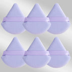 6 Pcs Triangular Makeup Sponge Puffs Soft Skin-Friendly Foundation Blenders for Home or Travel Use