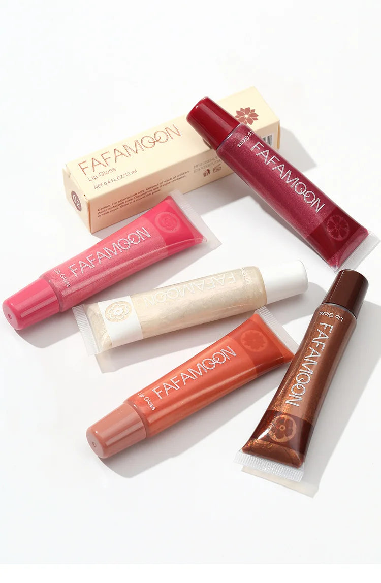 Pearl Mirror Liquid Lip Gloss – Glitter Shine, Moisturizing & Plumping Color
