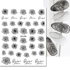 3D Y2K Hibiscus Floral Nail Stickers