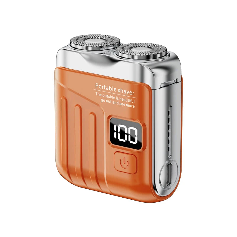 Mini Portable Electric Shaver & Beard Trimmer – Rechargeable Waterproof Men’s Razor