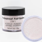 2-in-1 Acrylic & Dipping Powder – Nail Dust Pigment for French Dip, Glitter Manicure & Gel Polish, FAW53