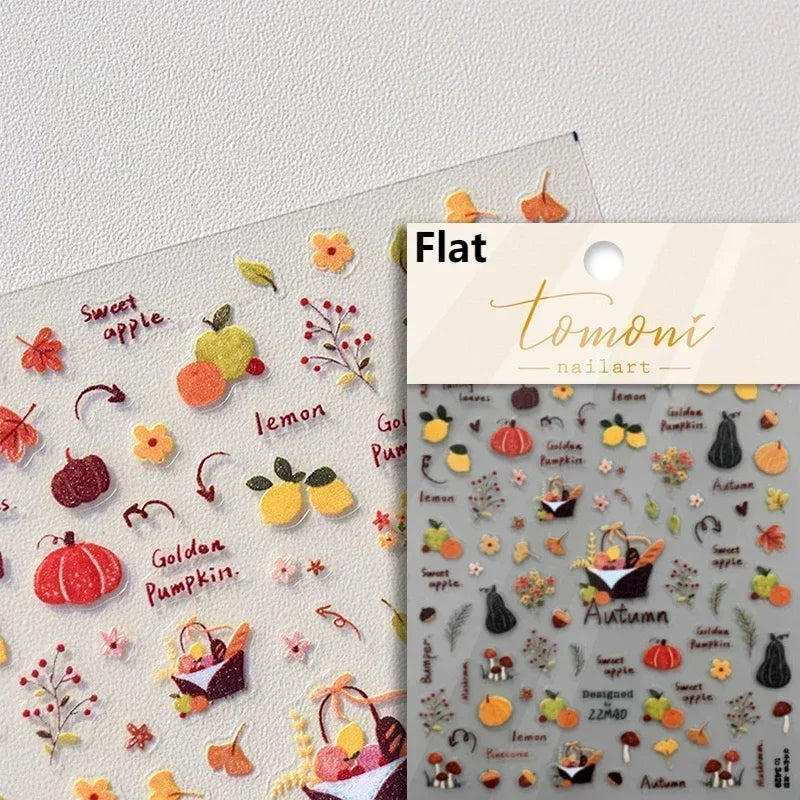 Sunflower & Autumn Harvest Nail Art Stickers