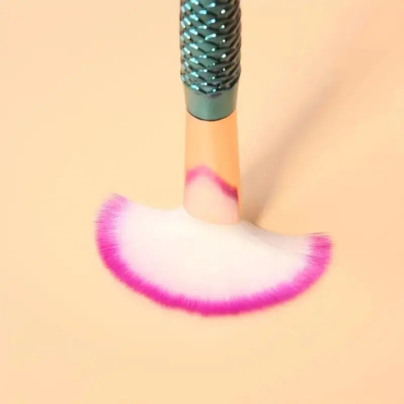 4-Piece Mermaid-Inspired Soft Makeup Brush Set with Fish-Tail Handles
