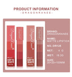 Mini 4-Color Matte Lipstick Pen – Moisturizing, Long-Lasting, Highly Pigmented