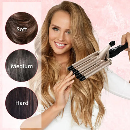 5-Barrel Hair Crimper Curling Iron – Ceramic Waver Wand with Fast Heating for All Hair Types