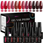 MEET ACROSS 12pcs Macaron Gel Nail Polish Set – UV Soak Off Manicure Kit