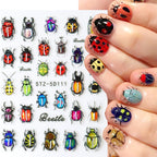 5D Crustacean & Insect Nail Art Stickers – Embossed Self-Adhesive Decals