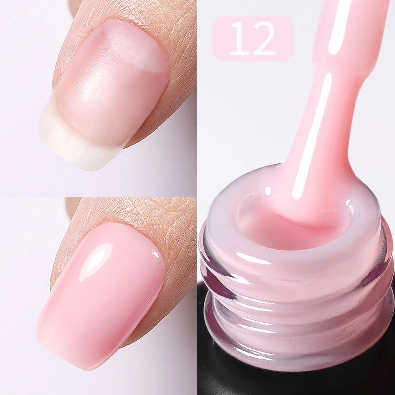 PRETTY White Blossoming Gel 15ml UV/LED Marble Nail Art Polish