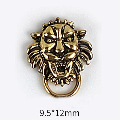 10pcs 3D Alloy Anchor Nail Charms – Gold & Silver Luxury Nail Decorations