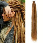 24" Straight Dreadlock Clip-In Extensions – 10 Strands Soft Synthetic Hair