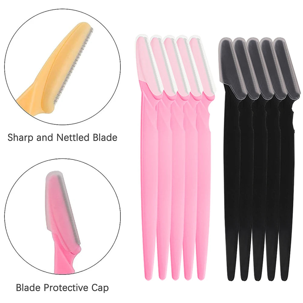 Eyebrow Razor Set – Multipurpose Face Razors for Women & Men, Dermaplaning Tool with Easy-to-Use Shaver Blades
