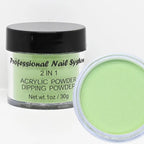 2-in-1 Acrylic & Dipping Powder – Nail Dust Pigment for French Dip, Glitter Manicure & Gel Polish, FAW53
