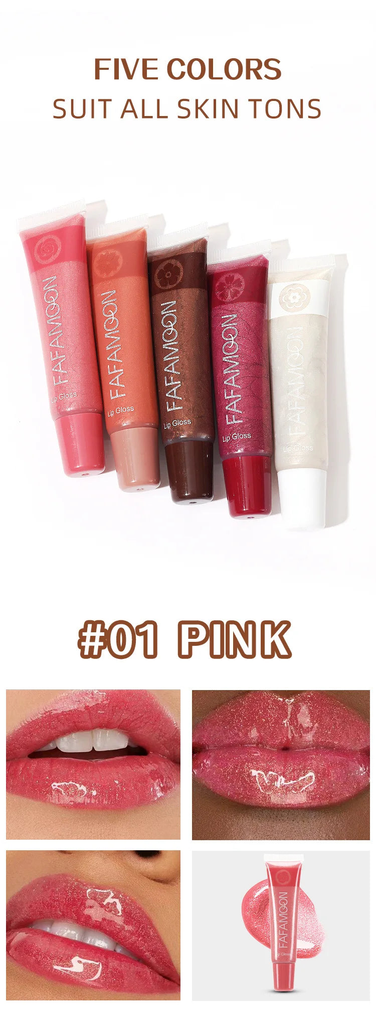 Pearl Mirror Liquid Lip Gloss – Glitter Shine, Moisturizing & Plumping Color