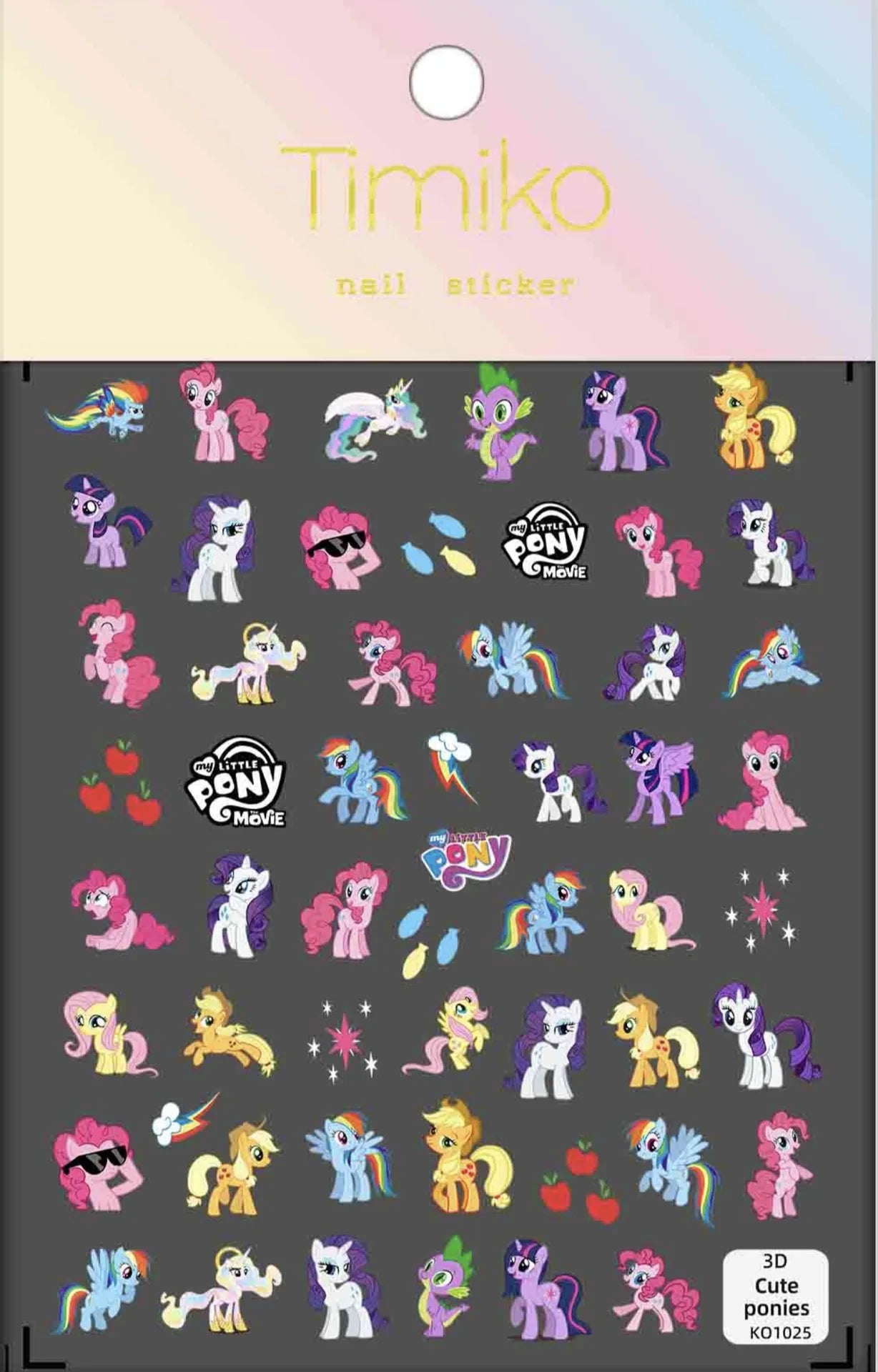 My Little Pony Nail Stickers – Anime Unicorn DIY Nail Decals
