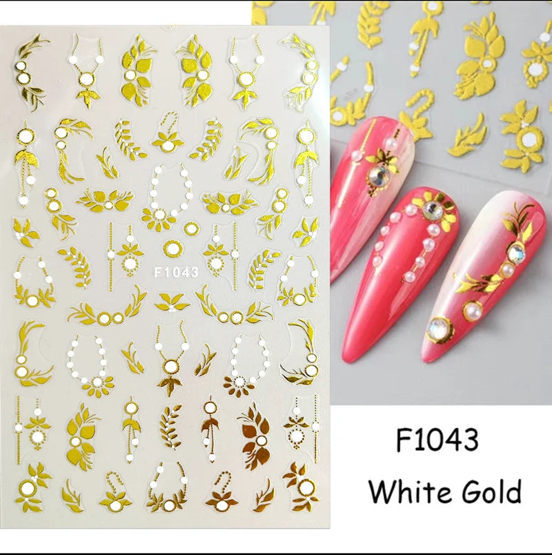 3D Floral & Butterfly Nail Art Stickers