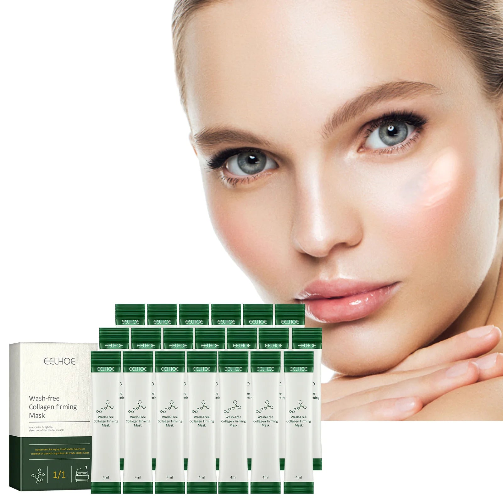 Firming & Lifting Sleep Mask – Collagen Boosting Overnight Face Treatment for Skin Tightening & Rejuvenation