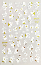 3D Floral & Butterfly Nail Art Stickers Decals