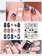KADS Sky 011 Nail Stamping Plate – Moon & Galaxy Design Stainless Steel Template