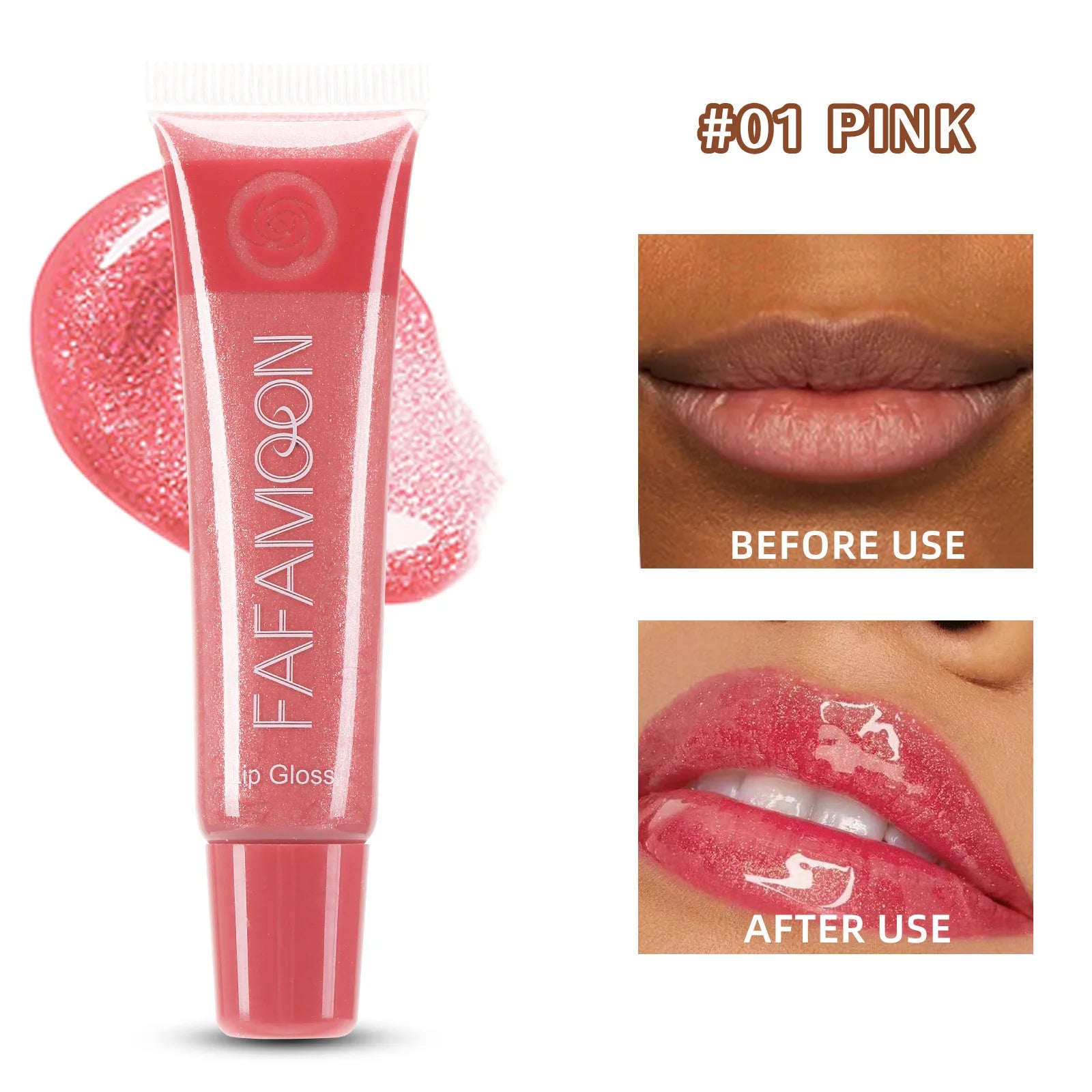 Pearl Mirror Liquid Lip Gloss – Glitter Shine, Moisturizing & Plumping Color