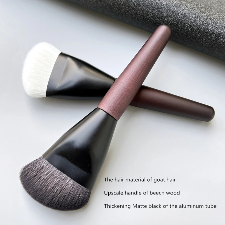 Shaped Contour & Foundation Brush – Multifunctional Goat Hair Makeup Tool